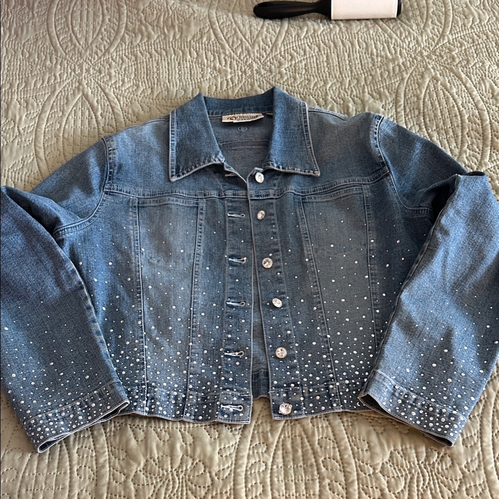 Christine Alexander Denim Jacket with Sparkling Accents